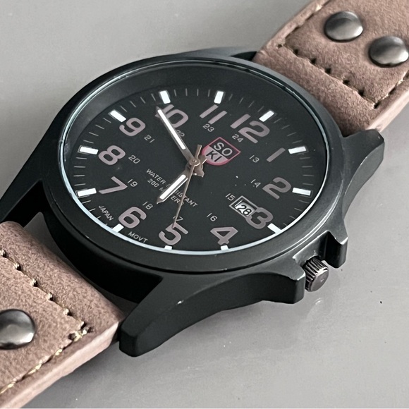 SOKI Men's Analog Quartz Date Display Military Watch - Picture 7 of 16